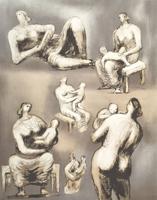 Henry Moore Figure Studies Lithograph, Signed Edition - Sold for $1,500 on 04-23-2022 (Lot 180).jpg